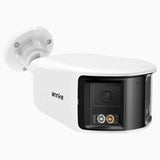6MP UHD Dual-Lens Outdoor PoE Security Camera, 180° Panoramic View, Smart Dual Light Night Vision, Two-Way Audio, Active Siren & Alarm, Human & Vehicle Detection, IP67
